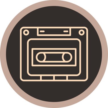 Cassette simgesinin vektör illüstrasyonu