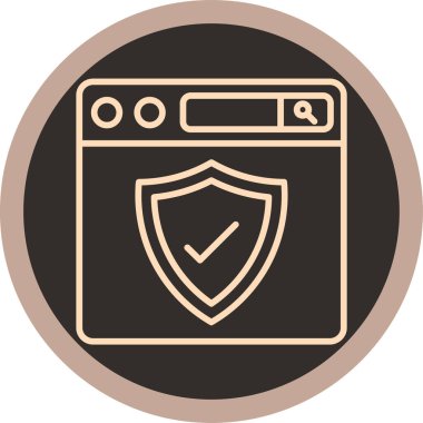 Güvenli bir simgenin vektör illüstrasyonu