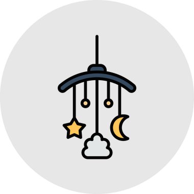 İllüstrasyon Ay ve Bulut simgesi