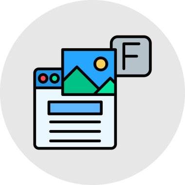 Modern belge simgesinin vektör illüstrasyon tasarımı