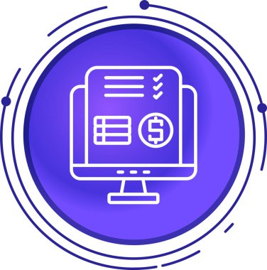 vektör lcd simgesi illüstrasyonu