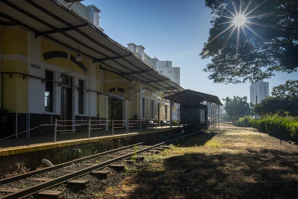 Edificio Histórico Del Museo Del Ferrocarril Indaiatuba Sao Paulo Brasil —  Fotos de Stock