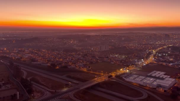 Zonsopgang Bij Ingang Van Itu Sao Paulo Brazilië — Stockvideo