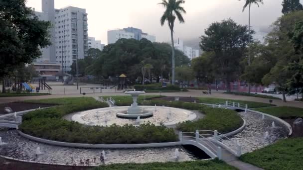 Getulio Vargas Square Ovanifrån Florianopolis Santa Catarina Brasilien — Stockvideo