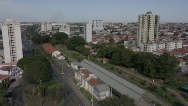 Gamla Piracicaba Järnvägsstation Sao Paulo Brasilien — Stockvideo