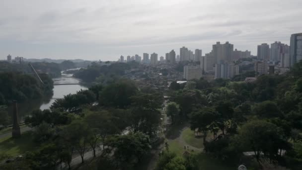 Porto Straat Plein Piracicaba Sao Paulo Brazilië — Stockvideo