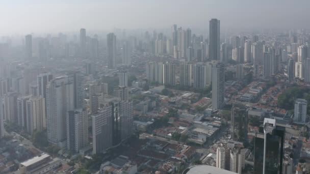 Letecký Pohled Náměstí Silvia Romera Východní Části Města Sao Paulo — Stock video