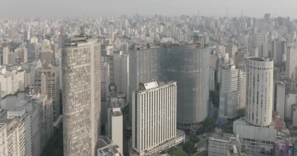 Letecký Pohled Sao Paulo Brazílie Pohyb Vpřed — Stock video