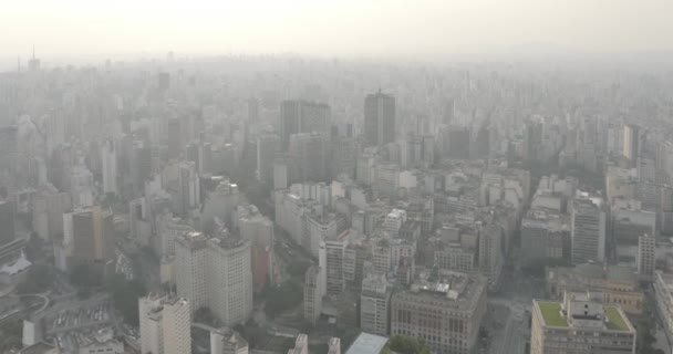 Edificios Históricos Centro Sao Paulo Visto Desde Arriba Brasil — Vídeos de Stock
