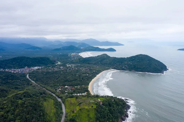 Toque Toque Grande Plaża Sao Sebastiao Sao Paulo Brazylia Widoczne — Zdjęcie stockowe