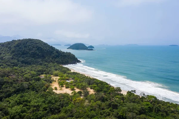 Plaża Felix Ubatuba Sao Paulo Brazylia Zdjęcia Dronów — Zdjęcie stockowe