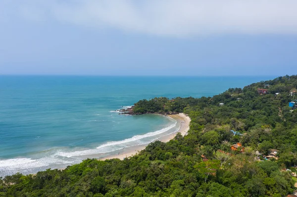 Plaża Felix Ubatuba Sao Paulo Brazylia Zdjęcia Dronów — Zdjęcie stockowe