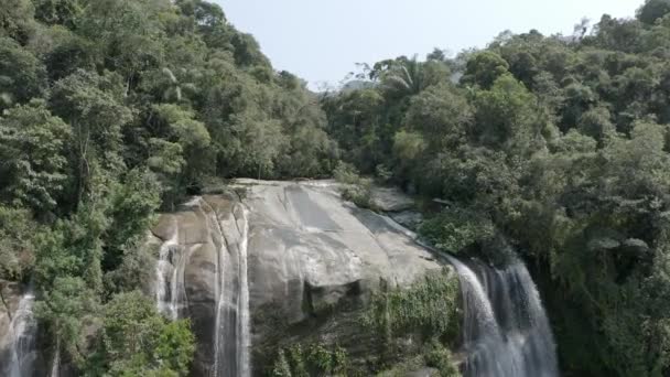 Cascada Escada Camburi Ubatuba Sao Paulo Brasil Seguir Adelante — Vídeo de stock