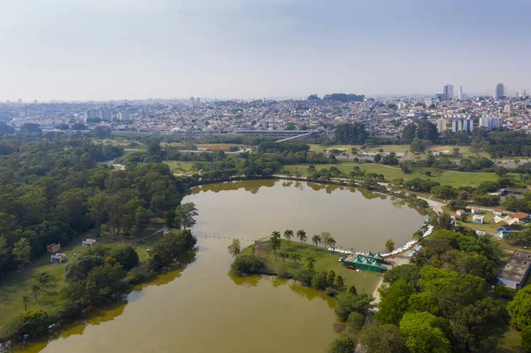 Lago Parque Ecológico Tiete São Paulo Brasil Visto Cima — Fotografia de Stock