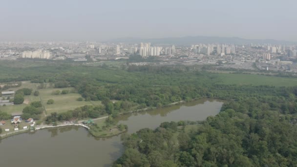 Lago Parque Ecológico Tiete São Paulo Brasil Visto Cima — Vídeo de Stock