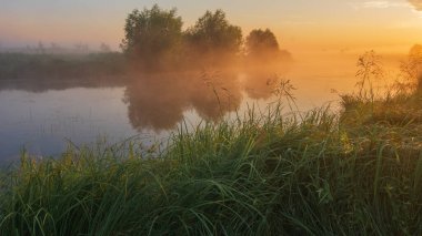 gündoğumu yaz nehir
