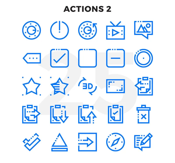 Dashed Outline Icons Pack Para Pixel Perfeito Linha Fina Vetor — Vetor de Stock