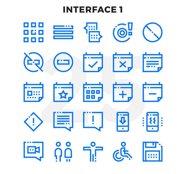 Ui에 아이콘 아이콘 디자인 사이트 프로그램에 — 스톡 벡터