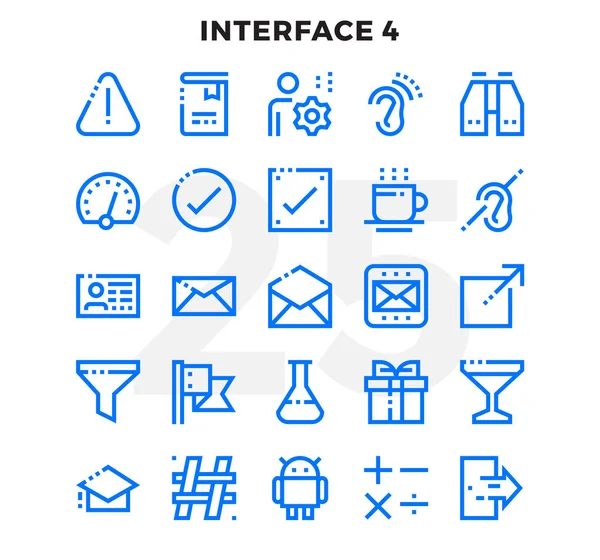 Ui에 아이콘 아이콘 디자인 사이트 프로그램에 — 스톡 벡터