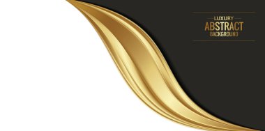 Soyut Altın Eğri Çizgisi Zarif Arkaplan Sunumu