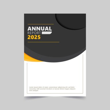 Modern Minimalist Yıllık Rapor 2025 Kapak Sayfa Tasarımı Şablonu Düzeni