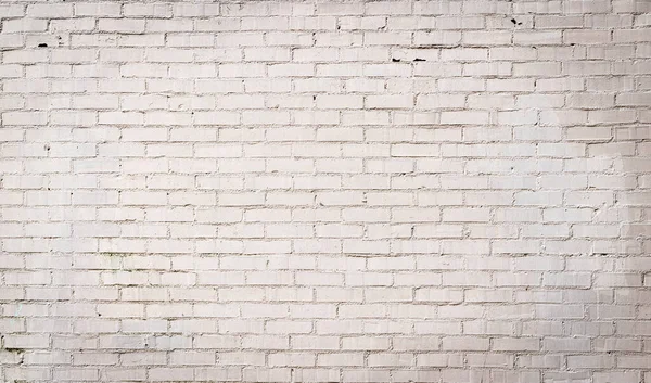 Grande Fundo Panorâmico Tijolo Pintado Branco Espaço Cópia Criativa Vinheta — Fotografia de Stock