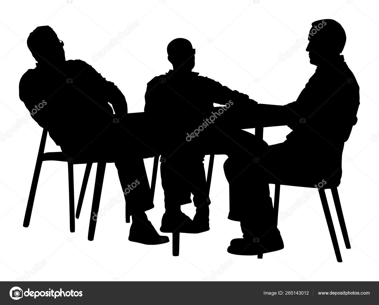Vector Interview Silhouette Potential Worker Job Interview
