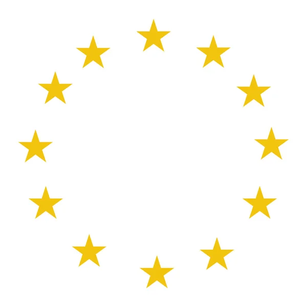 Estrelas União Europeia Ilustração Vetorial Vector Símbolo Isolado Sobre Fundo —  Vetores de Stock