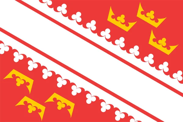 Bandeira Vetorial Alsácia Região França Alsácia Província França República — Vetor de Stock