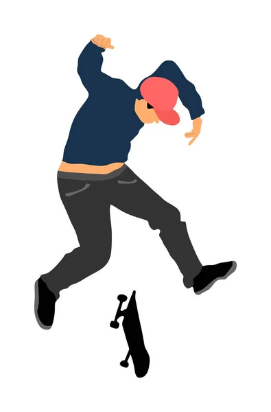 Jogo Esporte Extremo Skatista Parque Skate Truque Salto Aéreo Ilustração — Vetor de Stock