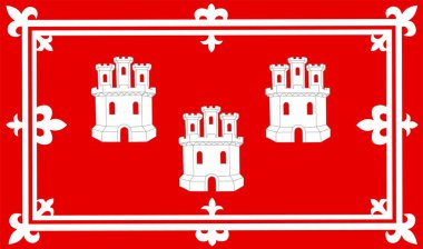 Aberdeen vektör bayrağı, İskoçya, İngiltere.