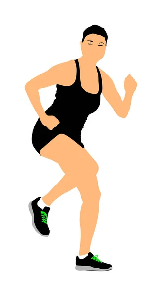 Απεικόνιση Εκπαιδευτή Φορέα Προπόνησης Απομονωμένη Λευκό Φόντο Αθλητική Γυναίκα Γυμναστική — Διανυσματικό Αρχείο