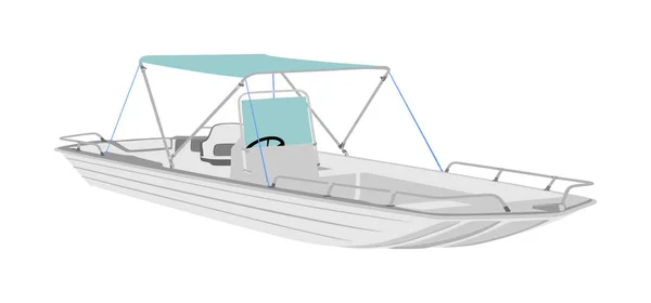 Vetor Barco Pesca Isolado Fundo Branco Ilustração Barco Velocidade Esporte — Vetor de Stock