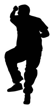 Parti dansçı çocuk, tatil, kutlama, gece hayatı insanlar kavramı - gece kulübünde dans mutlu adam. Ellerini havaya kaldır..