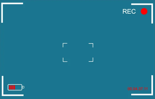 Kamera Sökare Rec Bakgrund Vektor Screen Video Svart Bakgrund Visa — Stock vektor