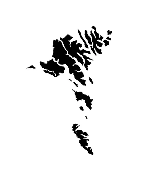 Mappa Vettoriale Delle Isole Faroe Isolata Sfondo Bianco Alta Illustrazione — Vettoriale Stock