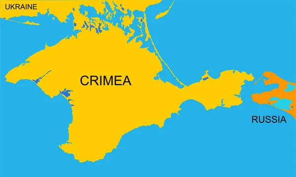 Autonomous Republic Crimea Vector Map Isolated White Background High Detailed — Stock Vector