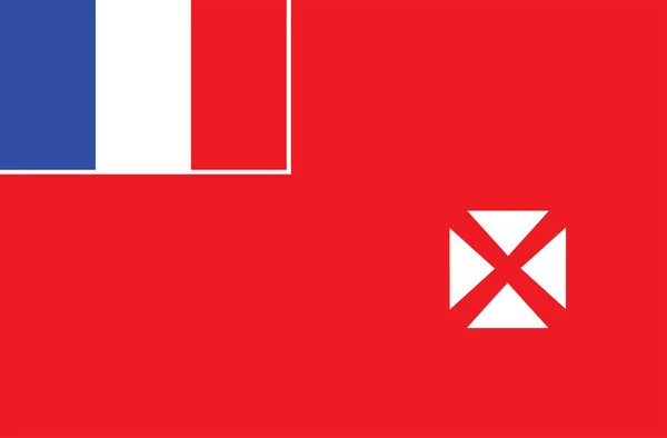 Wektor Flaga Wallis Futun Oceania Oryginalna Prosta Flaga Stanu Wallis — Wektor stockowy
