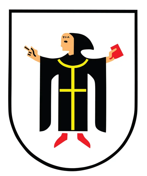 Stadtwappen Von München Deutschland Originelles Und Einfaches Münchner Stadtwappen Isolierter — Stockvektor