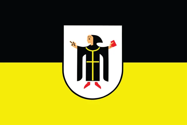 Flaga Miasta Monachium Niemcy Oryginalna Prosta Flaga Miasta Monachium Izolowane — Wektor stockowy