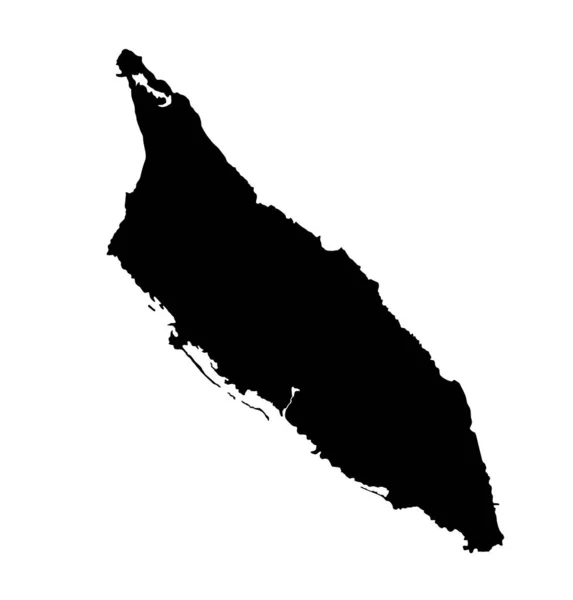 Silueta Vektorové Mapy Aruba Vysoký Detailní Obrázek Izolovaný Bílém Pozadí — Stockový vektor