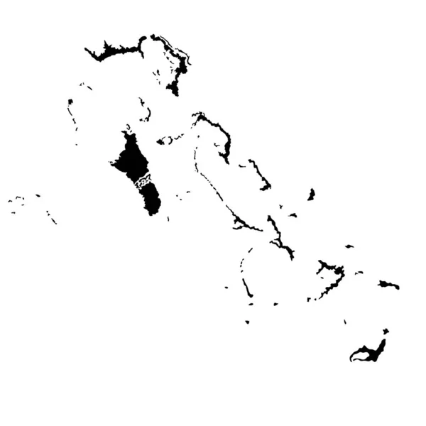 Bahamas Silhouette Mappa Vettoriale Isolato Sfondo Bianco Alta Illustrazione Dettagliata — Vettoriale Stock