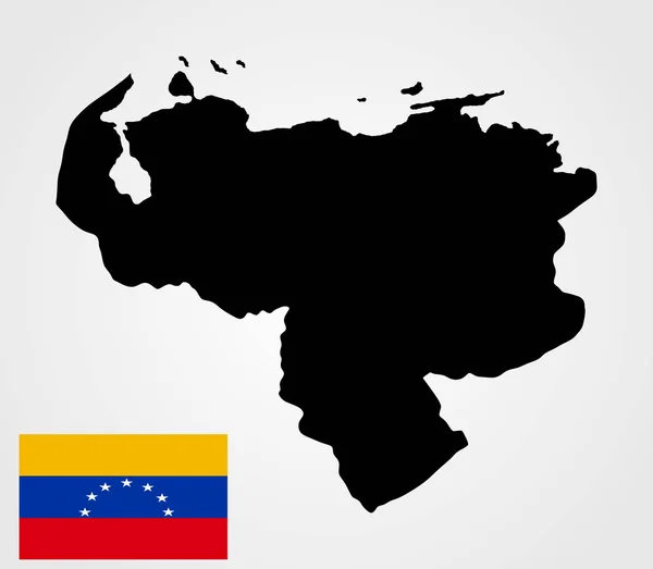 Mappa Vettoriale Della Repubblica Bolivariana Del Venezuela Isolata Sfondo Bianco — Vettoriale Stock