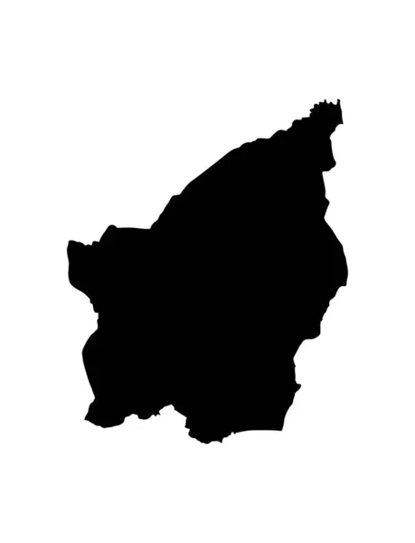 Силуэт Векторной Карты Сан Марино Изолирован Белом Фоне Высокодетальная Силуэт — стоковый вектор