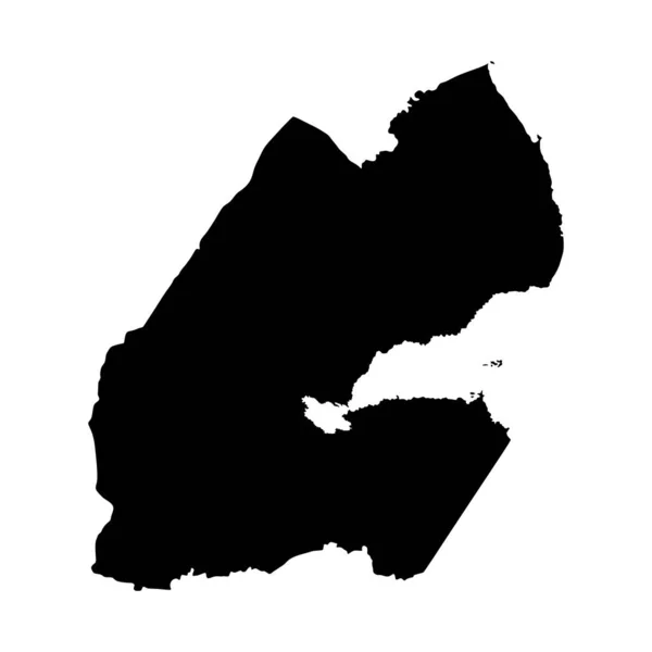 ジブチベクトルマップシルエットは 白い背景に分離されています 高い詳細なシルエットイラスト 東アフリカの国 — ストックベクタ
