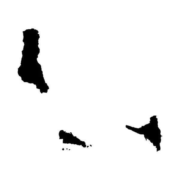Unione Della Silhouette Della Mappa Vettoriale Delle Comore Alta Illustrazione — Vettoriale Stock