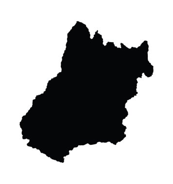 Goias harita siluet vektörü, Brezilya eyaleti vektör haritası silueti beyaz arka plan üzerinde izole. Yüksek detaylı siluet illüstrasyon. 