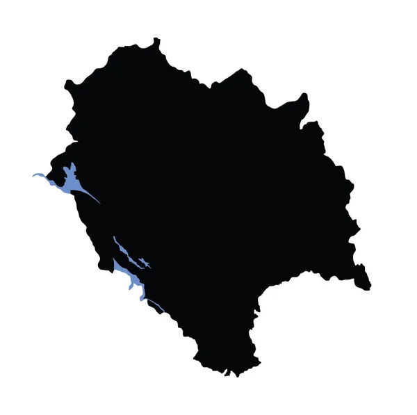 Himachal Pradesh Mapa Sylwetka Wektor Indie Mapa Wektor Prowincji Białym — Wektor stockowy