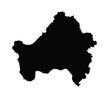 Bryansk harita siluet vektör beyaz arka plan üzerinde izole. Yüksek detaylı illüstrasyon. Rusya oblast haritası. Bryanskaya oblast haritası. 