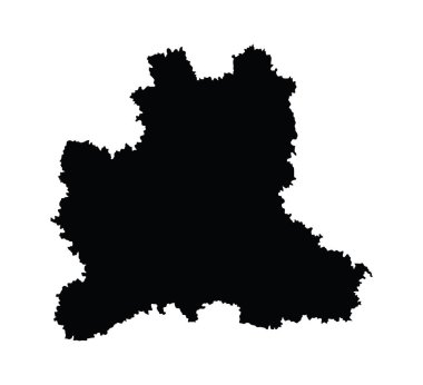 Lipetsk Oblast vektör haritası siluetbeyaz arka plan üzerinde izole. Yüksek detaylı illüstrasyon. Rusya oblast harita illüstrasyon. Lipetskaya oblast haritası. 